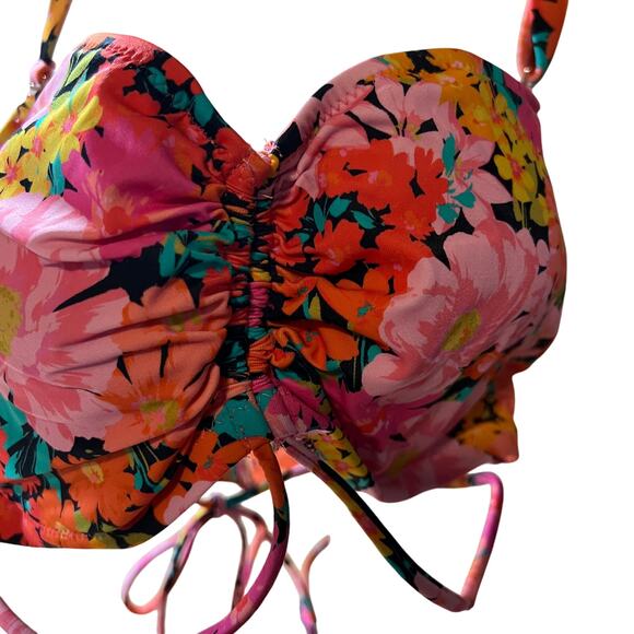 Shade & Shore Women's Floral Print Strappy Bandeau Bikini Top - Size 36DD - NWT - Picture 4 of 7